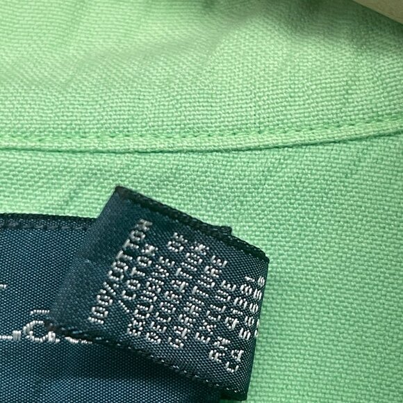 Ralph Lauren Polo Custom Fit Green Orange Pony Long Sleeve Button Down Shirt - Picture 6 of 6